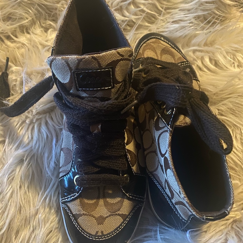 Coach hightops.Trendy Coach patch w/ iconic Logo.